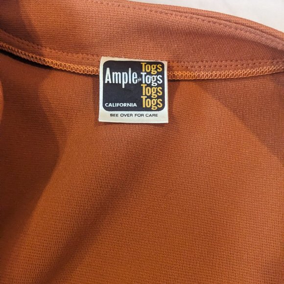 Vintage burnt orange vest Ample Togs - Picture 6 of 8